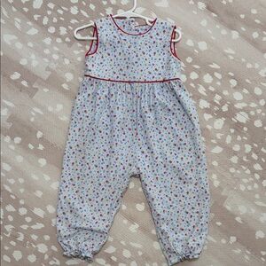 The Beaufort Bonnet Company Floral One Piece - Blue and Red